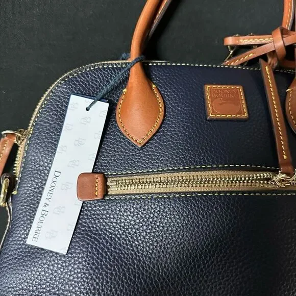 New Dooney and Bourke Pebble Grain Large Domed Satchel